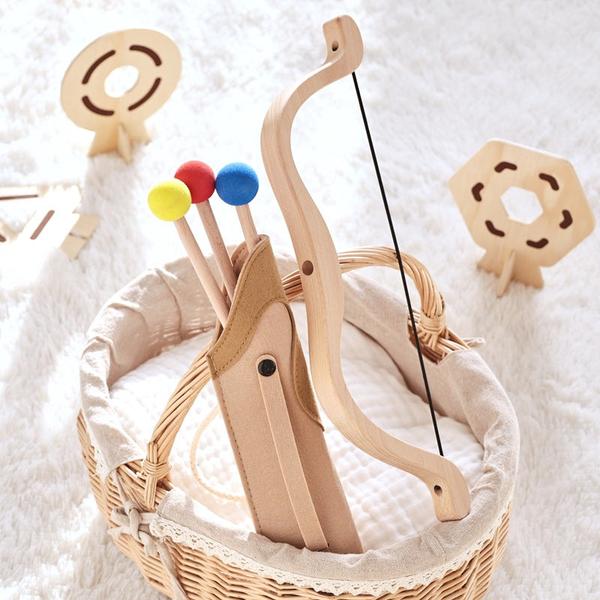 Wooden Bow and Arrow Toy Set