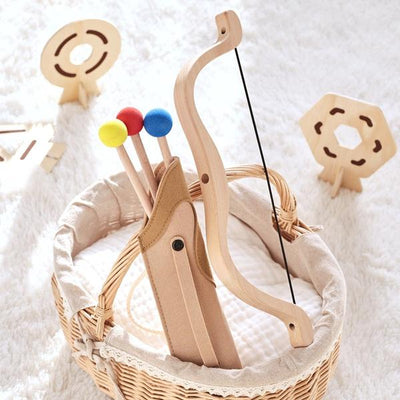 Wooden Bow and Arrow Toy Set