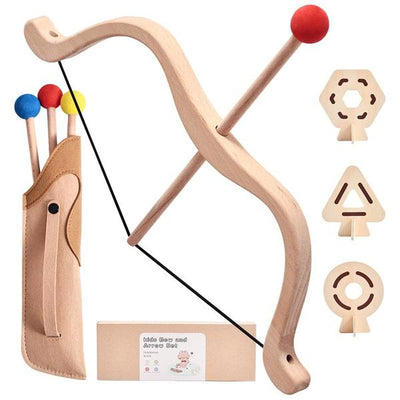 Wooden Bow and Arrow Toy Set