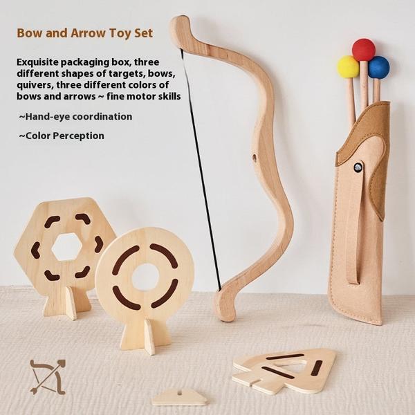 Wooden Bow and Arrow Toy Set