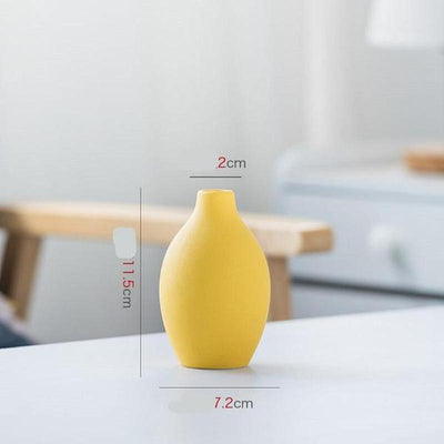 Zicai Nordic Ceramic Vase Minimalist Decorative Accent for Modern Interiors