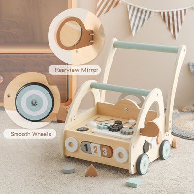 Montessori Wooden Baby Walker | Multifunctional High Landscape Toy
