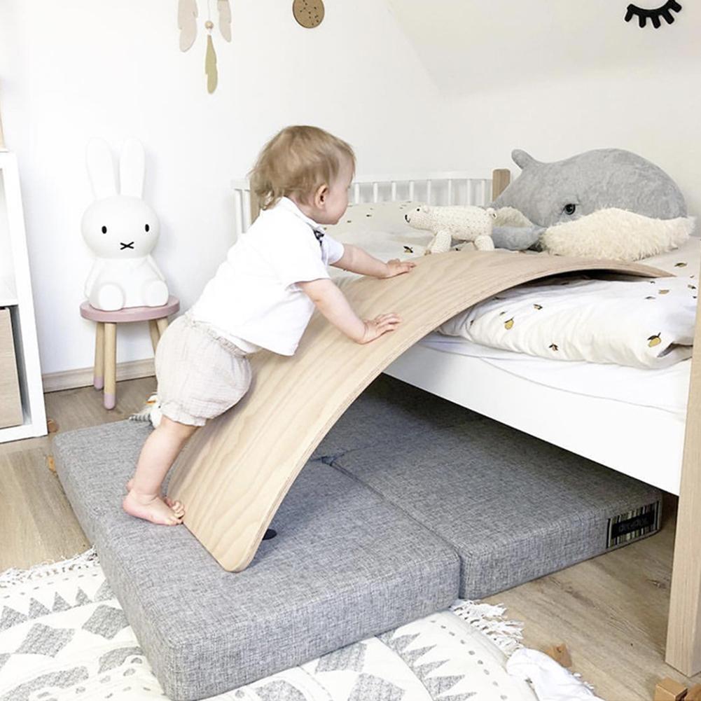 Wooden Balance Board for Kids | Montessori Sensory Training Seesaw | Wooden Wobble Board for Balance & Coordination – 50kg Load Capacity